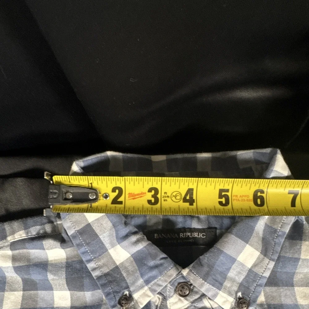 Banana Republic Mens LG Cotton Flannel Check Long Slv Button-Down Shirt (1282)